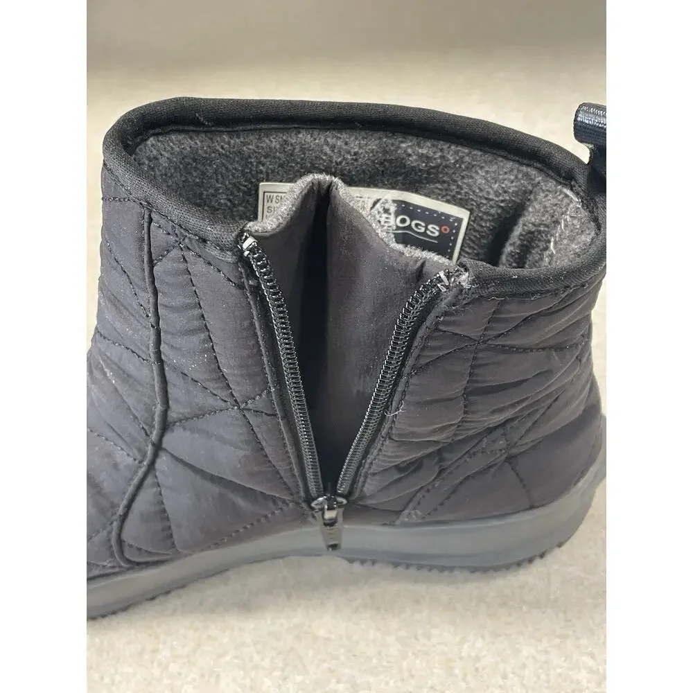 EUC BOGS Snowday Low Waterproof Insulated Winter Snow Boot Black Women’s Size 8